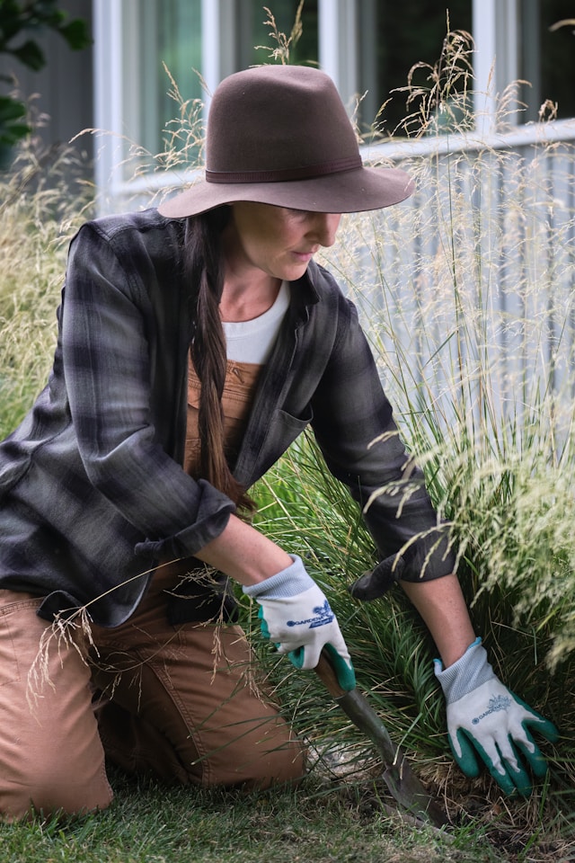 Gardening professional working